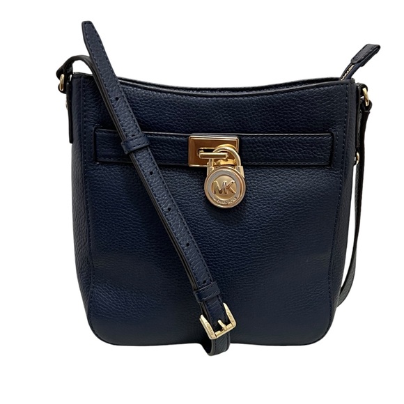 MICHAEL KORS Hamilton Traveler Crossbody Bag Navy Blue - Picture 12 of 16